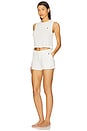 view 2 of 4 Short Sleeve & Gathered Waist Boxer in Egret