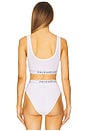 view 3 of 4 Scoop Cropped Tank in White Cloud