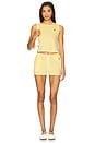 view 1 of 4 Short Sleeve & Gathered Waist Boxer in T-bird Yellow