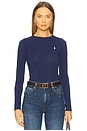 view 1 of 6 Long Sleeve Bodysuit in Navy