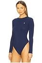 view 3 of 6 Long Sleeve Bodysuit in Navy