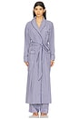 view 1 of 5 Heritage Robe in White Cloud & Beacon Blue