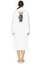view 4 of 5 Bear Back Robe in White Cloud & Denim Bear
