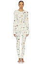 view 1 of 4 Henley Pajama Set in Ski Print