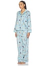 view 3 of 5 Madison Pj Set in Aqua Mist Bear