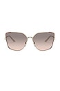 view 1 of 3 GAFAS DE SOL ASIA SQUARE in Pale Gold, Matte Pink & Pink Grey Gradient