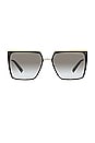view 1 of 3 LUNETTES DE SOLEIL CINEMA REVOLUTION in Black, Pale Gold & Grey Gradient
