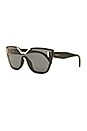 view 2 of 3 GAFAS DE SOL PRADA PLAQUE in Black & Grey