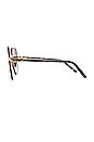 view 3 of 3 LUNETTES DE SOLEIL RECTANGLE in Pale Gold, Dark Havana, & Brown Gradient
