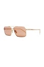 view 2 of 3 Aviator Sunglasses in Gold
