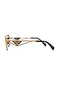 view 3 of 3 Rectangular Sunglasses in Satin Gold
