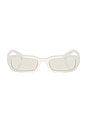 view 1 of 3 Narrow Rectangle Sunglasses in Dust