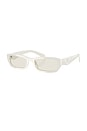 view 2 of 3 Narrow Rectangle Sunglasses in Dust