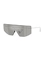 view 2 of 3 Shield Sunglasses in Silver