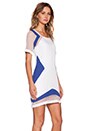 view 2 of 4 Poker Face Shift Dress in White & Royal