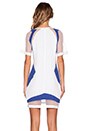 view 3 of 4 Poker Face Shift Dress in White & Royal