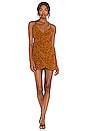 view 1 of 3 Dara Mini Dress in Copper Leopard