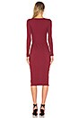 view 3 of 3 VESTIDO MIDI DALLAS in Burgundy