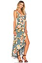 view 2 of 3 VESTIDO CRUZADO A MEDIA PIERNA CON MOTIVO FLORAL FILLMORE in Sage Marissa Floral