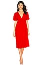 view 1 of 3 VESTIDO MIDI SAMARA in Red Orange