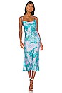 view 1 of 3 Sabrina Midi Dress in Lilac & Turquoise