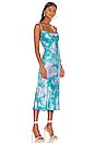 view 2 of 3 Sabrina Midi Dress in Lilac & Turquoise