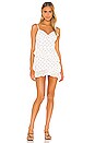 view 1 of 3 Eliana Mini Dress in White & Black Dot