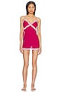 view 1 of 3 Crystal Slip Dress in Bright Rose