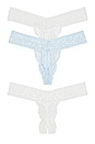 view 2 of 3 Violet Thong 3 Pack in White & Blue