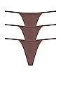 view 1 of 6 Belinda G String 3 Pack in Peppercorn