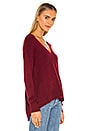 view 2 of 4 Falcon V Neck Sweater in Dark Red