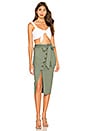 view 4 of 4 Watson Midi Skirt in Sage Green