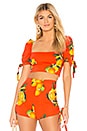 view 1 of 5 Hall Crop Top in Blood Orange Citrus