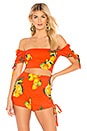 view 2 of 5 Hall Crop Top in Blood Orange Citrus