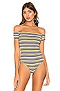 view 2 of 5 Lara Bodysuit in Yellow Stripe