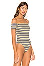 view 3 of 5 Lara Bodysuit in Yellow Stripe