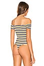 view 4 of 5 Lara Bodysuit in Yellow Stripe