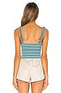 view 3 of 4 Janelle Top in Teal & White