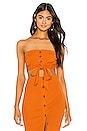 view 1 of 4 TOP CROPPED BUSTIER PIPPA in Moroccan Orange