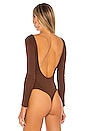 view 4 of 5 Nima Bodysuit in Chocolate Brown