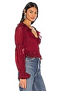 view 2 of 5 Bardot Top in Burgundy