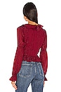 view 3 of 5 Bardot Top in Burgundy