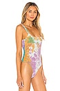 view 3 of 5 Shea Bodysuit in Tangerine Tie Dye