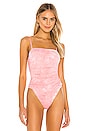 view 2 of 5 Miramar Bodysuit in Pink & White