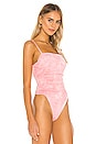 view 3 of 5 Miramar Bodysuit in Pink & White
