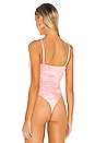 view 4 of 5 Miramar Bodysuit in Pink & White