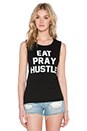 view 1 of 3 Eat Pray Hustle Tank in Black