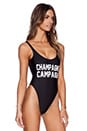 view 2 of 3 Champagne Campaign Swimsuit in Black