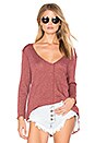 view 1 of 4 T-SHIRT AVEC 1 POCHE ALYSSA in Ruby Wine