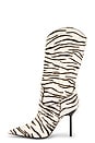 view 5 of 5 Lidia Western Boot 105 in White Zebra